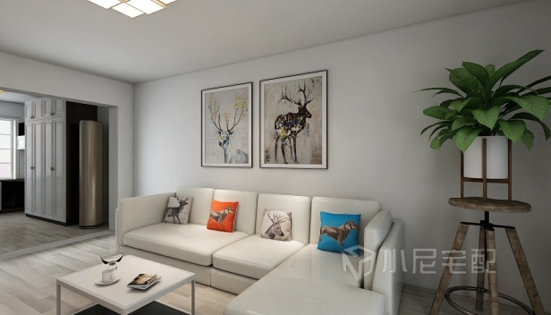 90㎡/三室一廳一衛(wèi)/現(xiàn)代