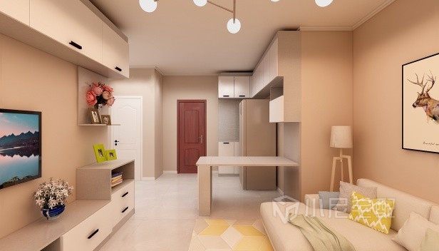 80㎡/兩室一廳一衛(wèi)/現(xiàn)代