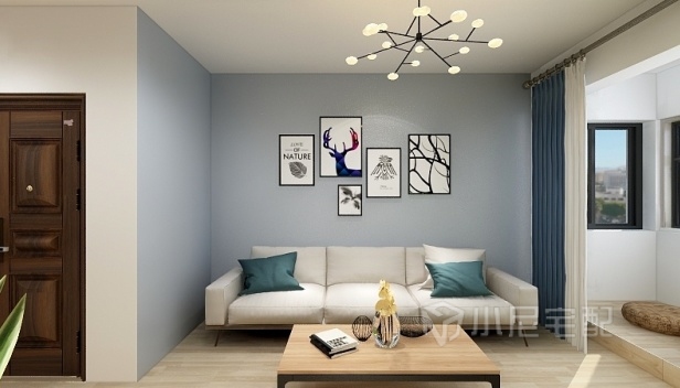 58㎡/兩室一廳一衛(wèi)/歐式