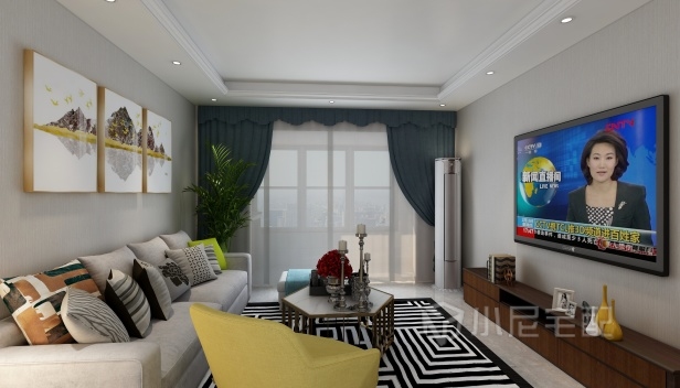 95㎡/三室兩廳兩衛(wèi)/現(xiàn)代