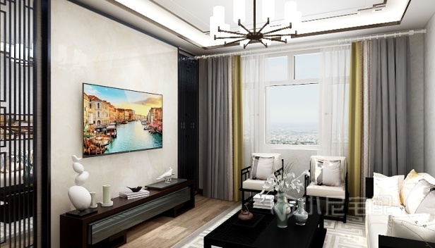 98㎡/兩室一廳一衛(wèi)/中式