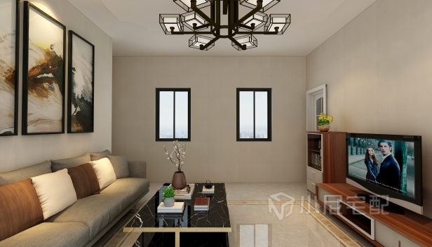 80㎡/兩室一廳兩衛(wèi)/混搭