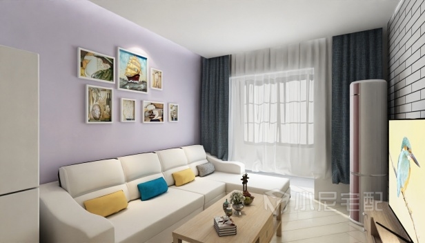 90㎡/兩室一廳一衛(wèi)/現(xiàn)代