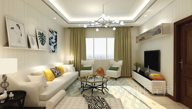 120㎡/三室兩廳一衛(wèi)/混搭