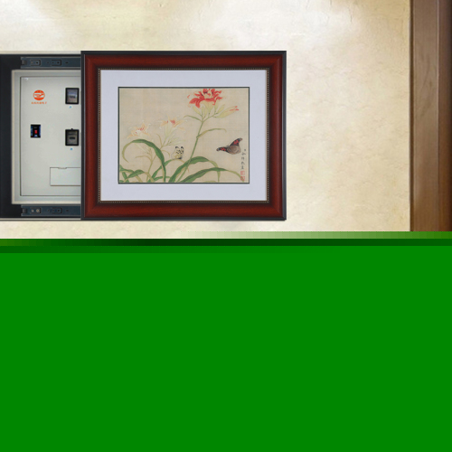 小尼宅配推拉式電表箱裝飾畫 特價有框壁畫帶有機玻璃古典花鳥畫